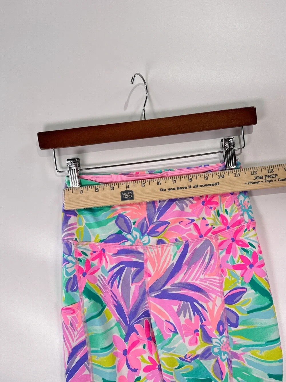 Lilly Pulitzer Luxletic Weekender Legging High Rise Floral Palm Multi Pink XS